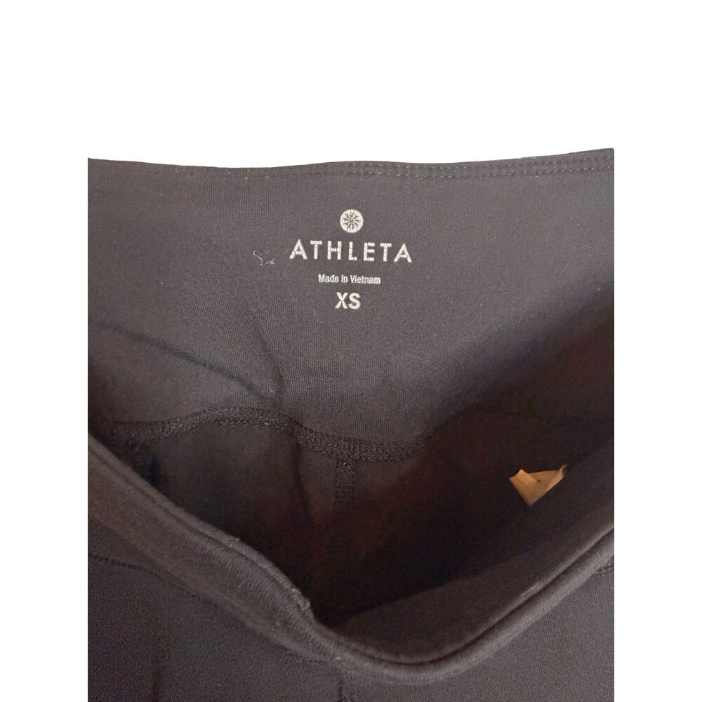 Athleta Black Flare Yoga Pants XS Nylon Supplex Bootcut Wide Leg Activewear - Picture 6 of 7